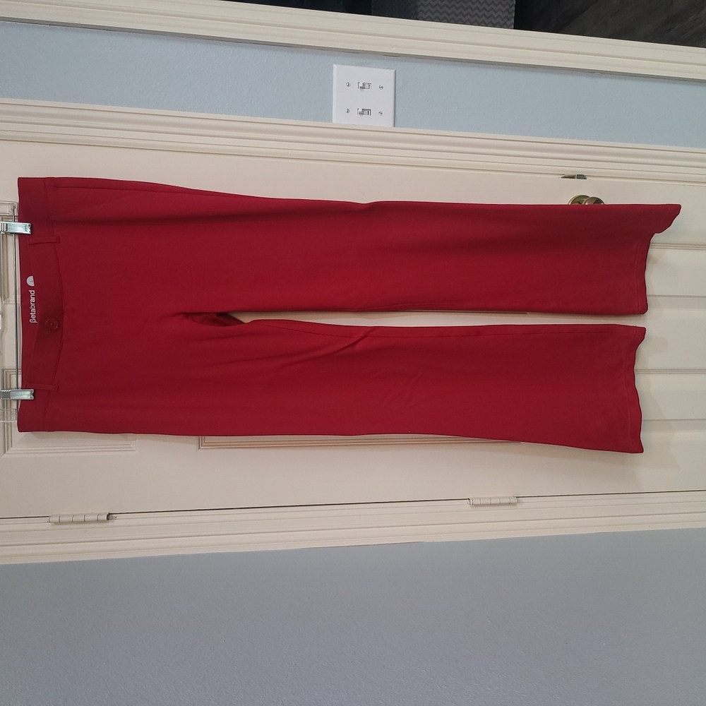 Betabrand Red Dress Yoga Pants Large Long